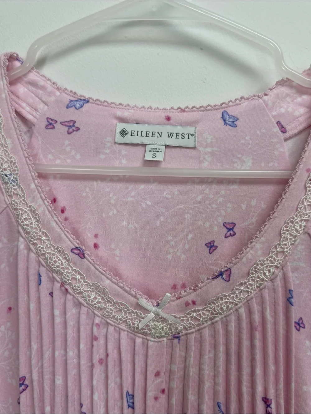 Eileen West Nightgown Womens Small Pink Butterfly Long Sleeve Pajamas NWT E80183
